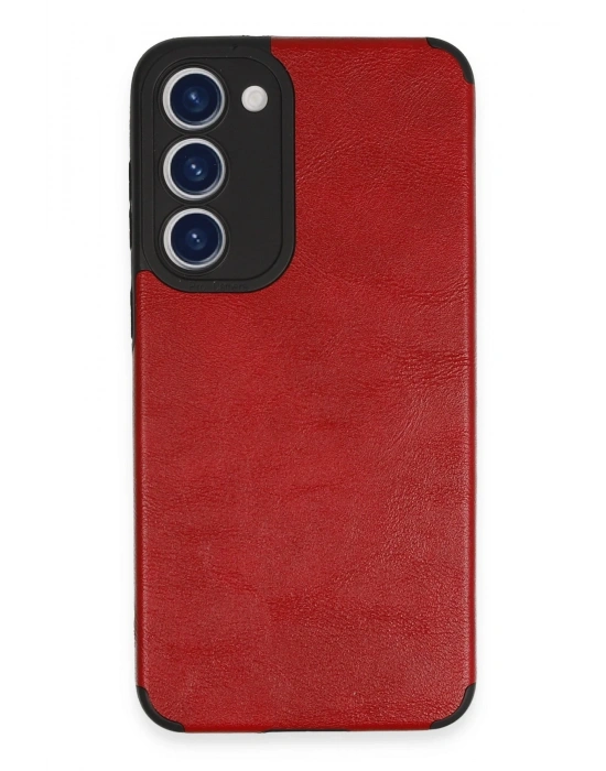 Newface Samsung Galaxy S23 Plus Kılıf Loop Deri Silikon - Kırmızı