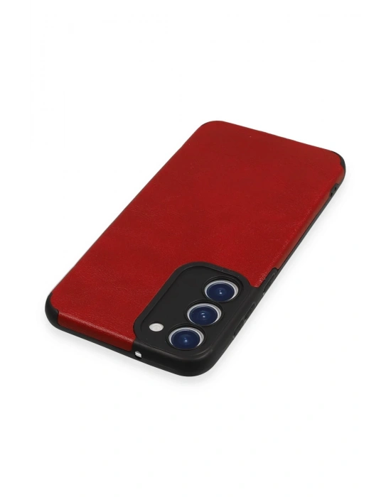 Newface Samsung Galaxy S23 Plus Kılıf Loop Deri Silikon - Kırmızı