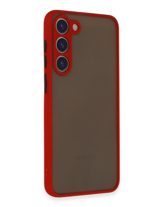 Newface Samsung Galaxy S23 Plus Kılıf Montreal Silikon Kapak - Kırmızı