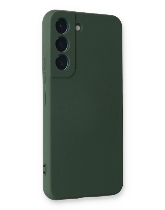 Newface Samsung Galaxy S23 Plus Kılıf Nano içi Kadife Silikon - Koyu Yeşil