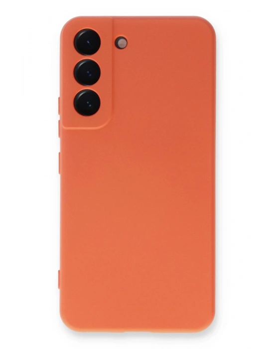 Newface Samsung Galaxy S23 Plus Kılıf Nano içi Kadife Silikon - Turuncu