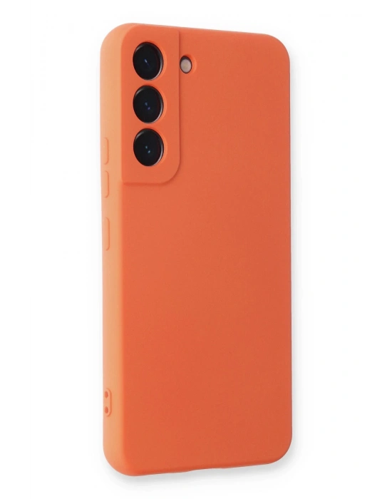 Newface Samsung Galaxy S23 Plus Kılıf Nano içi Kadife Silikon - Turuncu