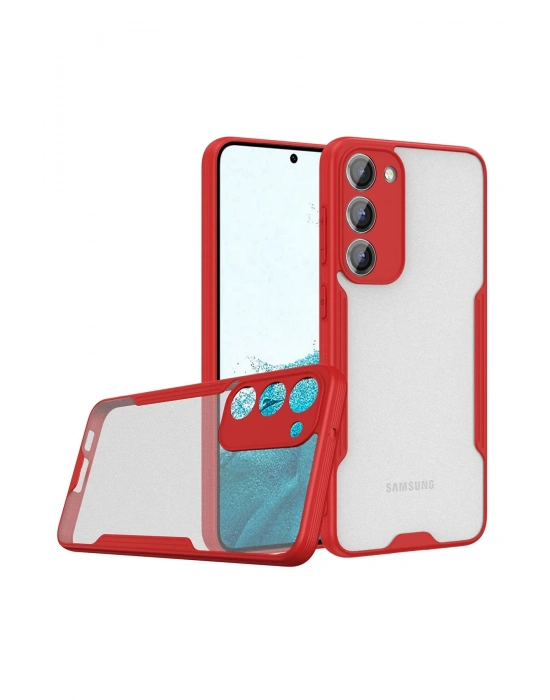 Newface Samsung Galaxy S23 Plus Kılıf Platin Silikon - Kırmızı