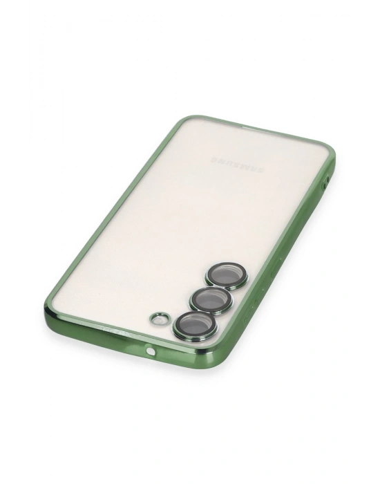 Newface Samsung Galaxy S23 Plus Kılıf Razer Lensli Silikon - Yeşil