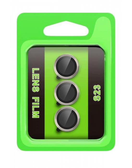 Newface Samsung Galaxy S23 Raze Metal Kamera Lens - Gri