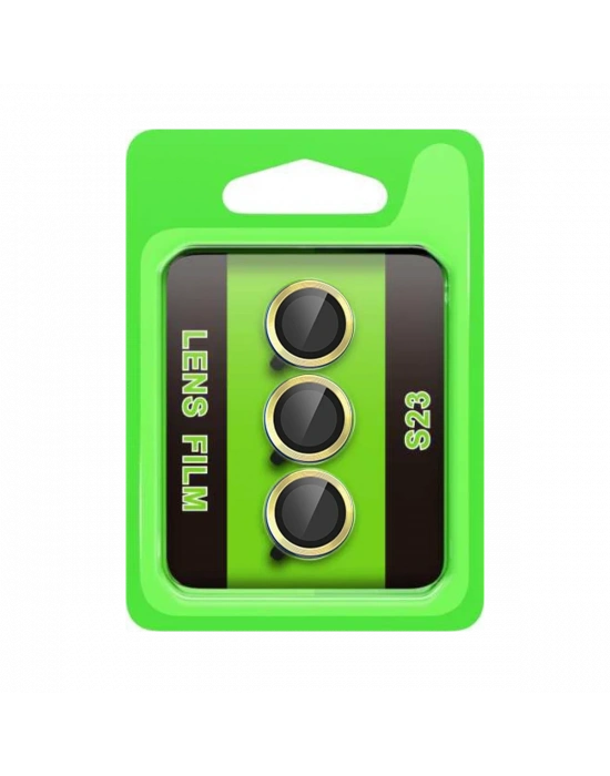 Newface Samsung Galaxy S23 Raze Metal Kamera Lens - Sarı