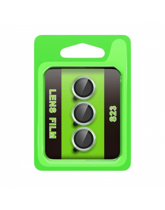 Newface Samsung Galaxy S23 Raze Metal Kamera Lens - Yeşil