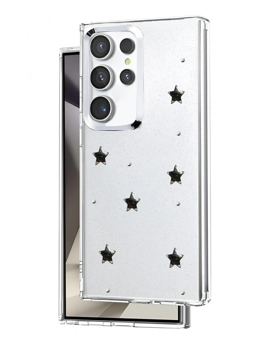 Newface Samsung Galaxy S23 Ultra Fiyonk Desenli Kapak - Desen 4