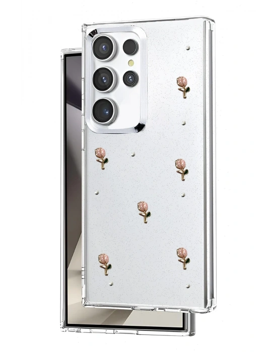 Newface Samsung Galaxy S23 Ultra Fiyonk Desenli Kapak - Desen 6