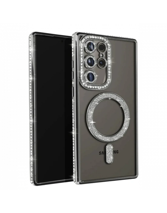 Newface Samsung Galaxy S23 Ultra Joke Simli Magneticsafe Kılıf - Siyah