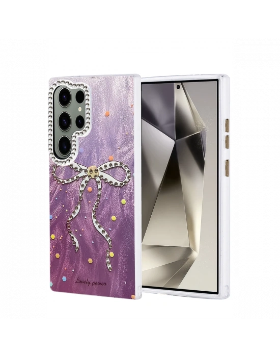 Newface Samsung Galaxy S23 Ultra Kılıf Blade Aynalı Desenli Kapak - Desen 1