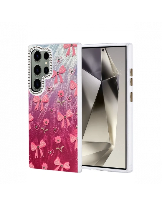 Newface Samsung Galaxy S23 Ultra Kılıf Blade Aynalı Desenli Kapak - Desen 3