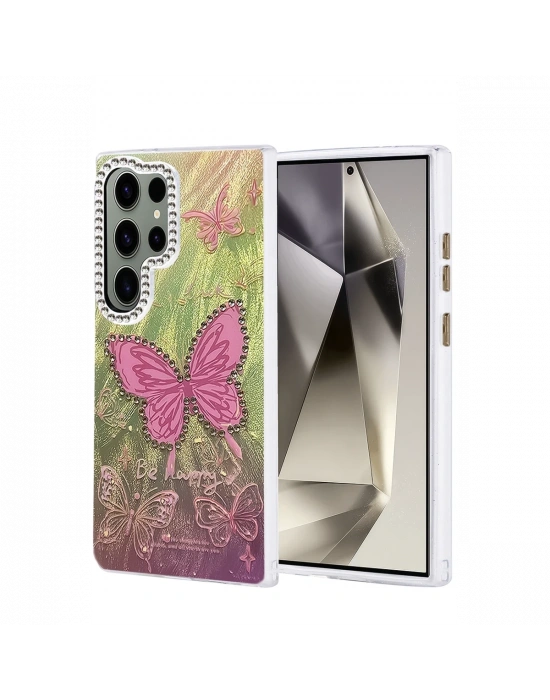 Newface Samsung Galaxy S23 Ultra Kılıf Blade Aynalı Desenli Kapak - Desen 5