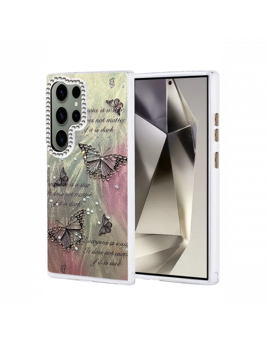 Newface Samsung Galaxy S23 Ultra Kılıf Blade Aynalı Desenli Kapak - Desen 6