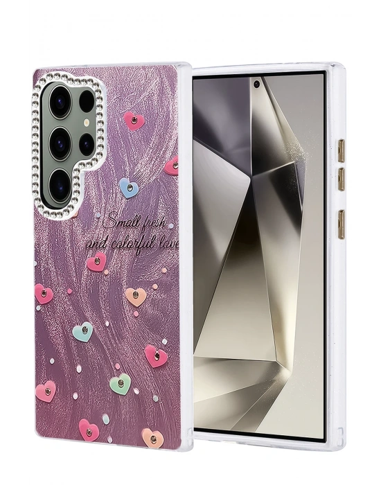 Newface Samsung Galaxy S23 Ultra Kılıf Blade Aynalı Desenli Kapak - Desen 8