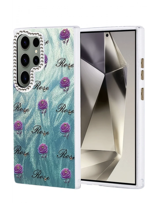 Newface Samsung Galaxy S23 Ultra Kılıf Blade Aynalı Desenli Kapak - Desen 9