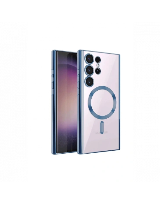 Newface Samsung Galaxy S23 Ultra Kılıf Kross Magneticsafe Kapak - Sierra Blue