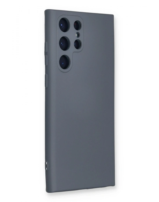 Newface Samsung Galaxy S23 Ultra Kılıf Nano içi Kadife Silikon - Gri