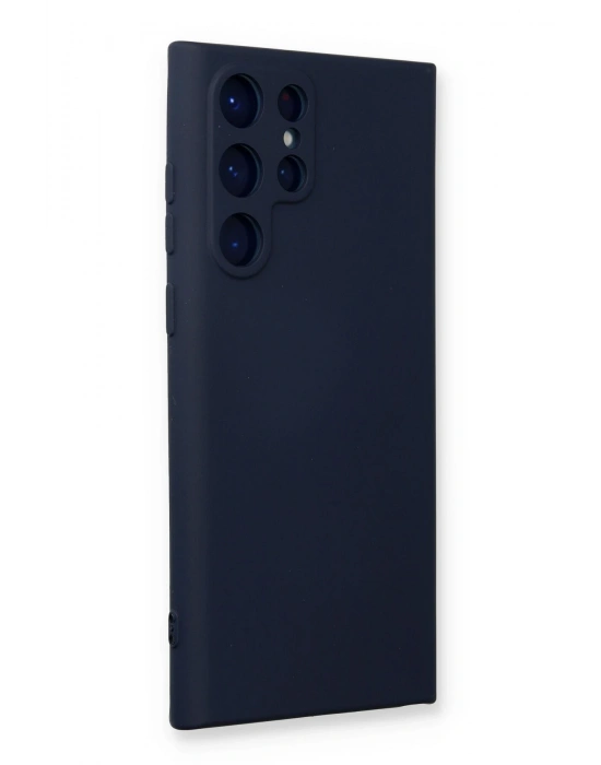 Newface Samsung Galaxy S23 Ultra Kılıf Nano içi Kadife Silikon - Lacivert