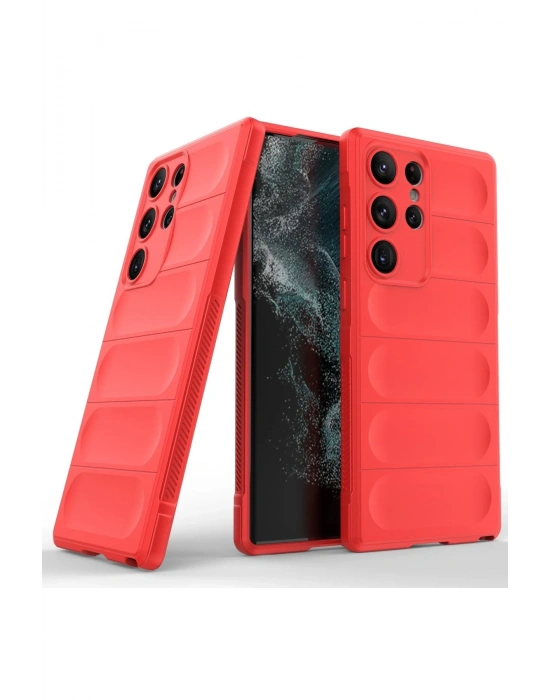 Newface Samsung Galaxy S23 Ultra Kılıf Optimum Silikon - Kırmızı