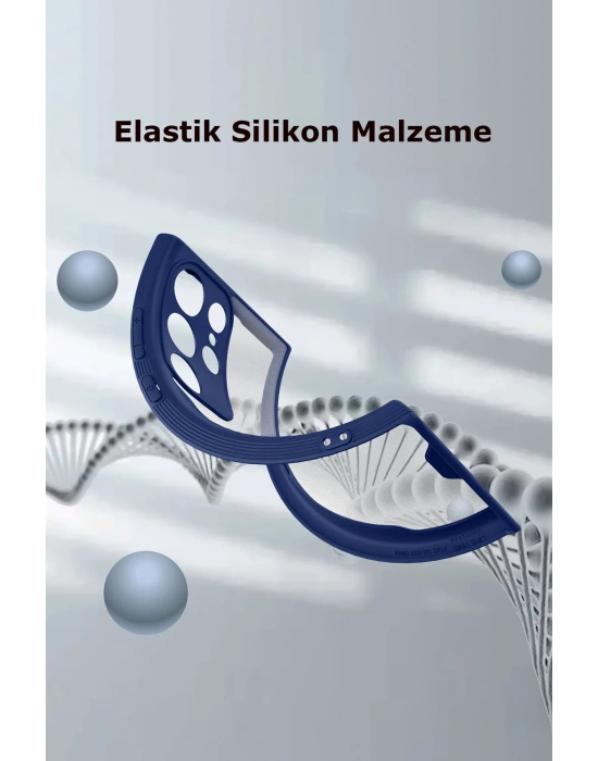 Newface Samsung Galaxy S23 Ultra Kılıf Platin Silikon - Kırmızı