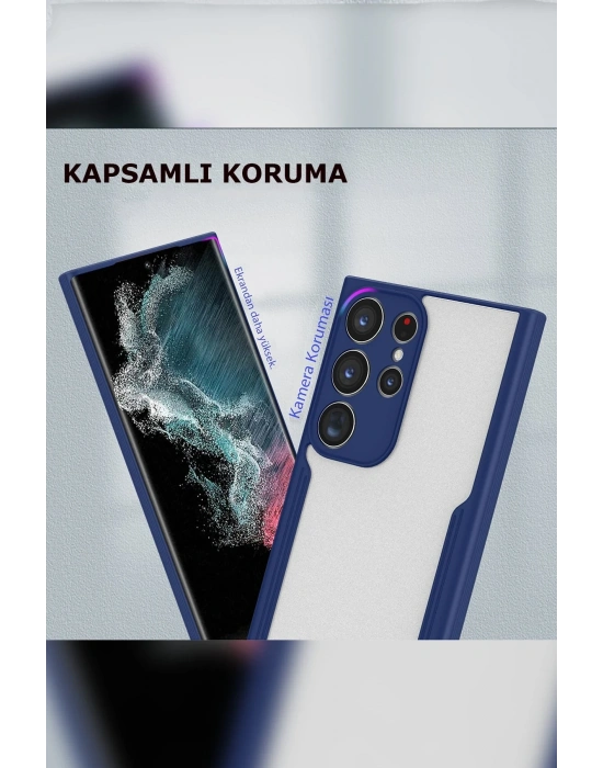 Newface Samsung Galaxy S23 Ultra Kılıf Platin Silikon - Kırmızı