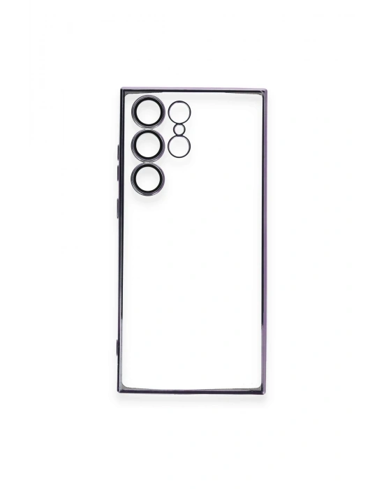 Newface Samsung Galaxy S23 Ultra Kılıf Razer Lensli Silikon - Mor