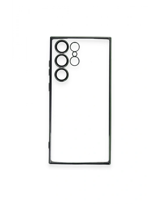 Newface Samsung Galaxy S23 Ultra Kılıf Razer Lensli Silikon - Yeşil