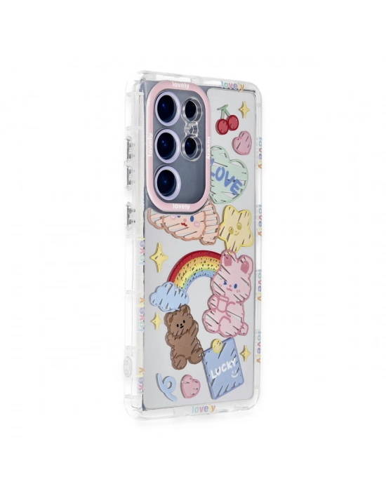 Newface Samsung Galaxy S23 Ultra Kılıf Reflexion Desenli Kapak - Desen 4