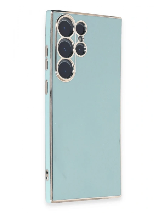 Newface Samsung Galaxy S23 Ultra Kılıf Volet Silikon - Açık Yeşil