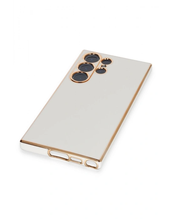 Newface Samsung Galaxy S23 Ultra Kılıf Volet Silikon - Beyaz