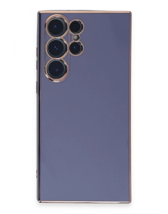 Newface Samsung Galaxy S23 Ultra Kılıf Volet Silikon - Mavi