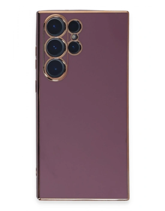 Newface Samsung Galaxy S23 Ultra Kılıf Volet Silikon - Mor