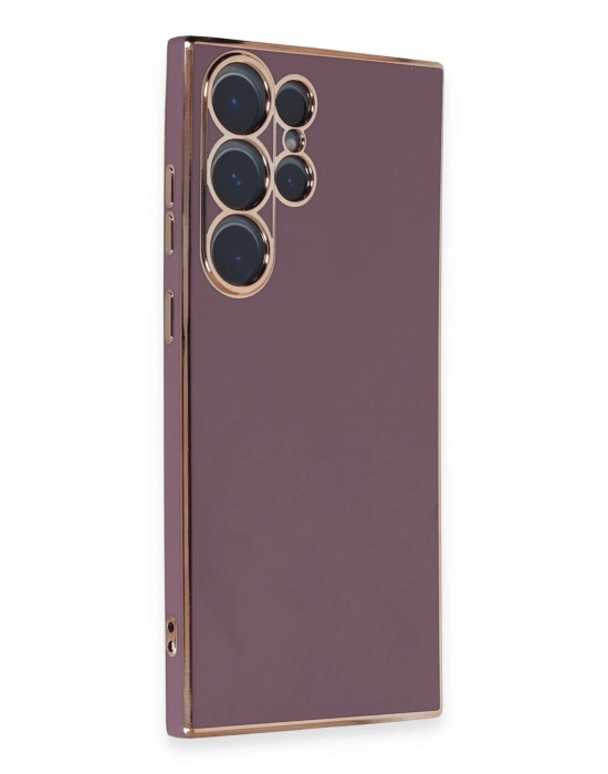Newface Samsung Galaxy S23 Ultra Kılıf Volet Silikon - Mor