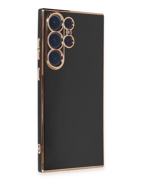 Newface Samsung Galaxy S23 Ultra Kılıf Volet Silikon - Siyah