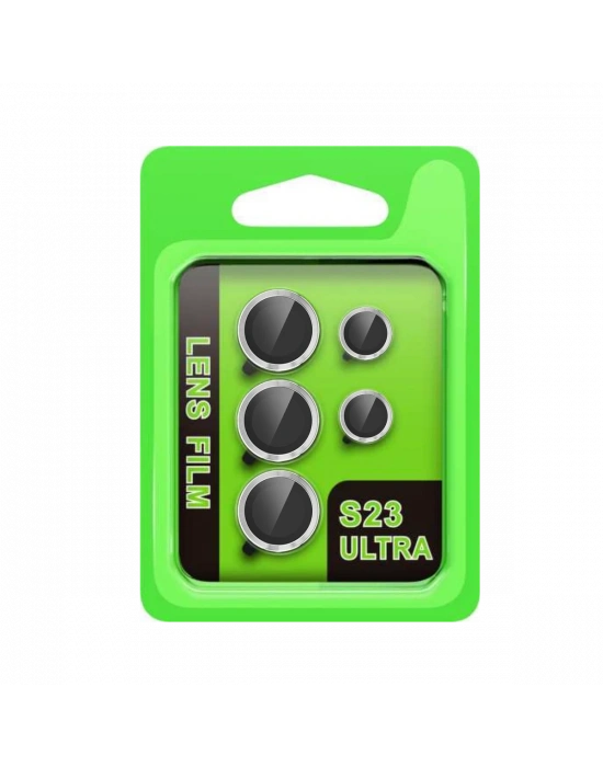 Newface Samsung Galaxy S23 Ultra Raze Metal Kamera Lens - Gümüş