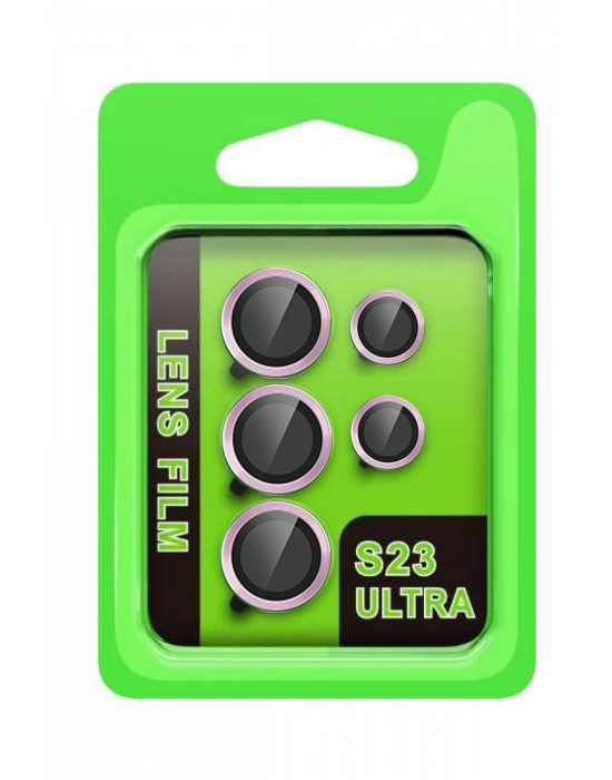 Newface Samsung Galaxy S23 Ultra Raze Metal Kamera Lens - Lila