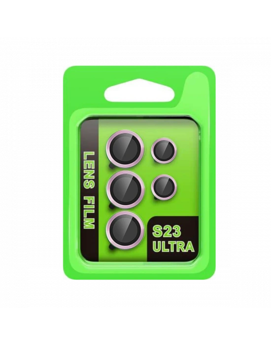 Newface Samsung Galaxy S23 Ultra Raze Metal Kamera Lens - Lila