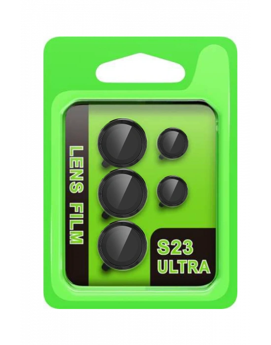 Newface Samsung Galaxy S23 Ultra Raze Metal Kamera Lens - Siyah