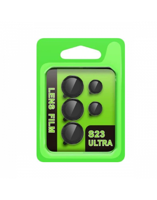 Newface Samsung Galaxy S23 Ultra Raze Metal Kamera Lens - Siyah