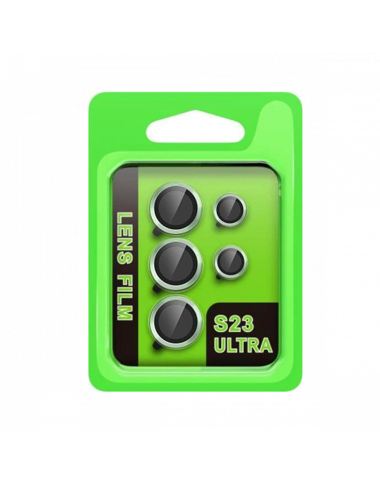 Newface Samsung Galaxy S23 Ultra Raze Metal Kamera Lens - Yeşil