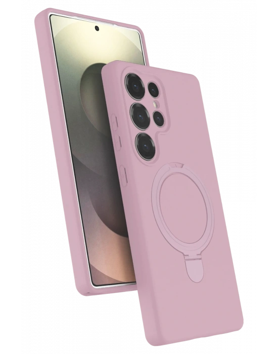 Newface Samsung Galaxy S23 Ultra Regal Magsafe Standlı Kapak - Açık Pembe