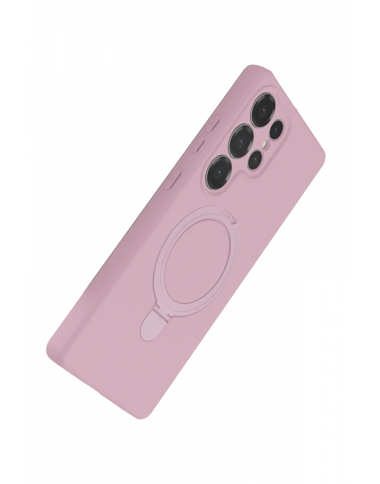 Newface Samsung Galaxy S23 Ultra Regal Magsafe Standlı Kapak - Açık Pembe