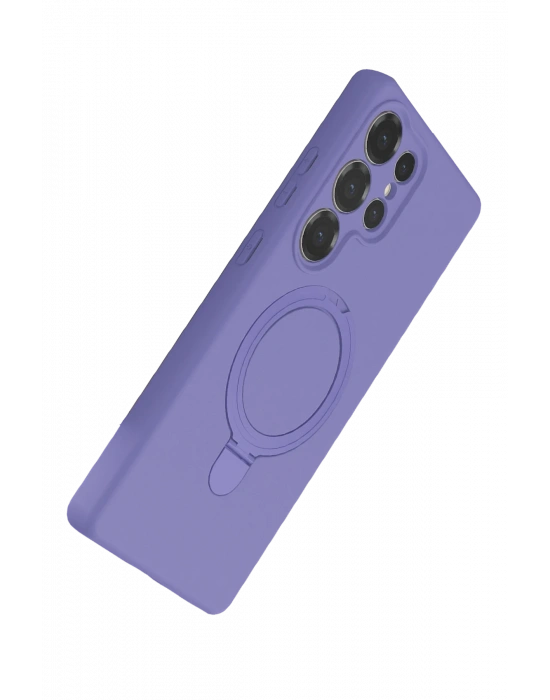 Newface Samsung Galaxy S23 Ultra Regal Magsafe Standlı Kapak - Lila
