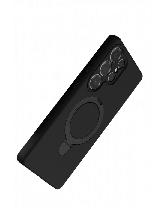 Newface Samsung Galaxy S23 Ultra Regal Magsafe Standlı Kapak - Siyah