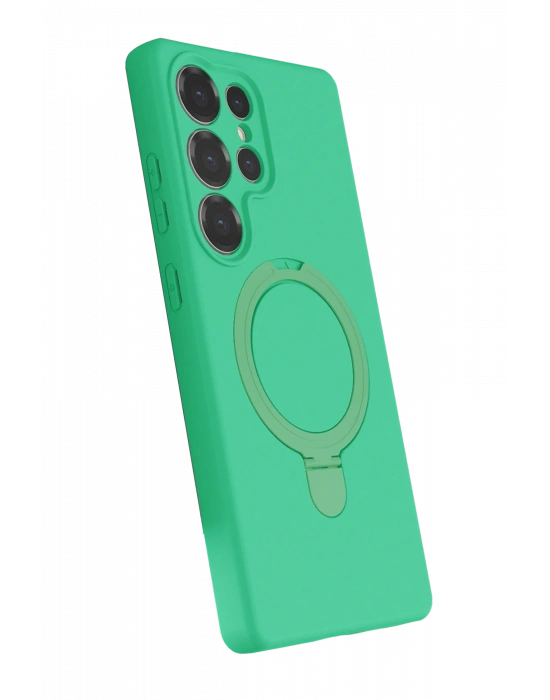 Newface Samsung Galaxy S23 Ultra Regal Magsafe Standlı Kapak - Yeşil