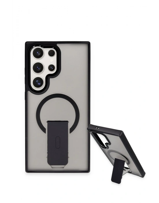 Newface Samsung Galaxy S23 Ultra Tork Magsafe Standlı Kapak - Derin Mor