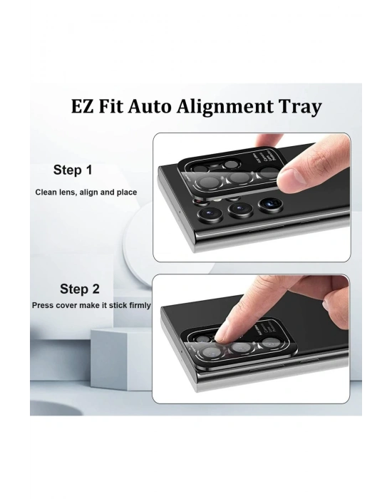 Newface Samsung Galaxy S23 Ultra Valdez Metal Kamera Lens - Kırmızı