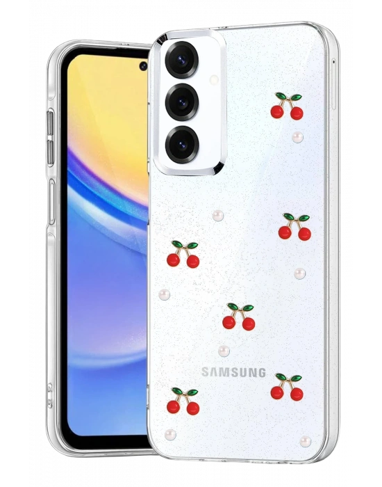 Newface Samsung Galaxy S24 FE Fiyonk Desenli Kapak - Desen 9