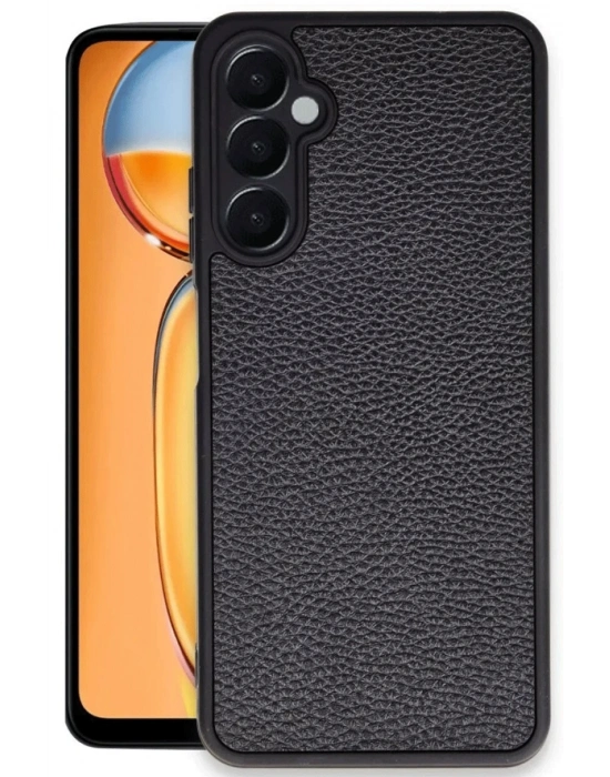 Newface Samsung Galaxy S24 FE Kılıf Aras Deri Kapak - Siyah